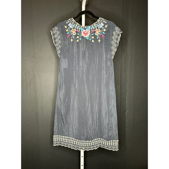 Johnny Was Keva Floral Embroidered Dress XS C 38320-4 - Picture 6 of 7